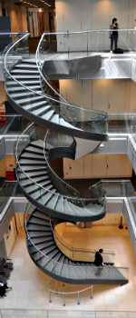 Picture of the central staircase in the Rolls Building